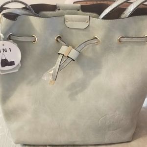 Mint green 3 pc hand bag